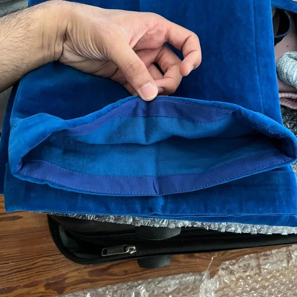 Gucci Blue Velvet Flared Cuffed Pants 48IT MEDIUM Pre-Fall 2019 Harry Styles - Picture 11 of 11